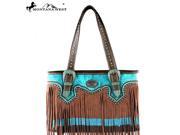 MW335 8014 Montana West Fringe Collection Tote Bag Brown