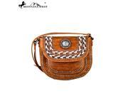 MW340 8360 Montana West Concho Collection Crossbody Saddle Bag Brown