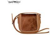TR33 8287 Trinity Ranch Genuine Hair On Leather Collection Saddle Bag Brown