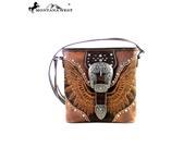 MW372 8287 Montana West Buckle Collection Crossbody Bag Brown