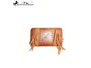 MW124 W003 Montana West Tooled With Fringe Design Wallet Brown