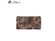 MW376 W010 Montana West American Cowgirl Collection Secretary Style Wallet Coffee