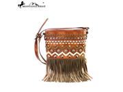 MW384 8287 Montana West Fringe Collection Bucket Shaped Crossbody Bag Brown