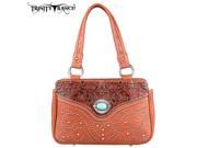 TR14 8247 Montana West Trinity Ranch Tooled Design Handbag Brown