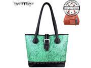 TR24G L8317 Montana West Trinity Ranch Tooled Design Concealed Handgun Collection Handbag Turquoise