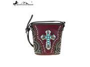 Montana West Spiritual Collection Bucket Shape Crossbody Bag Burgundy