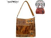 Trinity Ranch Hair On Leather Collection Concealed Handgun Hobo Brown
