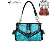 Montana West Concho Collection Concealed Handgun Satchel Turquoise