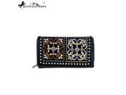 Montana West Concho Collection Secretary Style Wallet Black