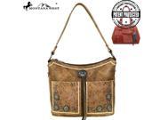 Montana West Concho Collection Concealed Handgun Hobo Bag Brown