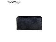 Trinity Ranch Hair on Leather Collection Wallet Black