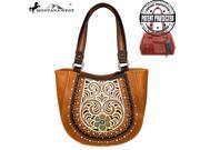 Montana West Concho Collection Concealed Handgun Tote Bag Brown