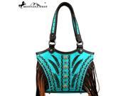 Montana West Concealed Handgun Fringe Collection Tote Turquoise