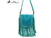 Montana West 100% Real Leather Crossbody Turquoise