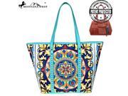 Montana West Aztec Collection Concealed Handgun Tote Turquoise