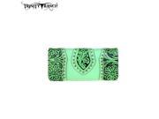 Trinity Ranch Tooled Design Collection Wallet Lime