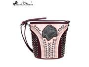 Montana West Concho Collection Bucket Shape Crossbody Pink