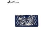 Montana West Native American Collection Secretary Style Wallet Navy