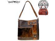Trinity Ranch Hair On Leather Collection Concealed Handgun Hobo Coffee