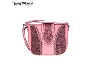 Trinity Ranch Tooled Leather Collection Cross Body Pink