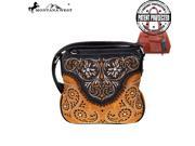 Montana West Floral Collection Concealed Handgun Crossbody Bag Brown