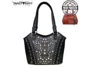 Trinity Ranch Tooled Leather Collection Concealed Handgun Tote Black
