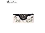 Montana West Cut Out Floral Collection Wallet Beige