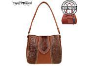 Trinity Ranch Tooled Leather Collection Concealed Handgun Hobo Brown