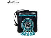 Montana West Bling Bling Collection Double Zip Entry Pocket Crossbody Black