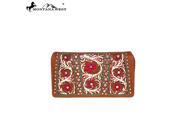 Montana West Floral Collection Secretary Style Wallet Brown