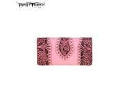 Trinity Ranch Tooled Design Collection Wallet Pink