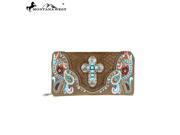 Montana West Spiritual Collection Secretary Style Wallet Brown