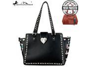 Montana West Heart Collection I Love Mom Concealed Handgun Trapezoid Tote Black