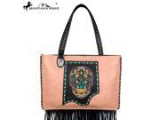 Montana West Sugar Skull Collection Wide Tote Pink