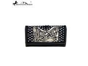 Montana West Native American Collection Secretary Style Wallet Black