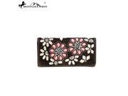 Montana West American Floral Collection Secretary Style Wallet Coffee
