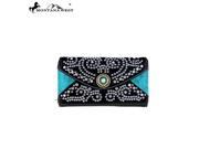 Montana West Bling Bling Collection Secretary Style Wallet Black