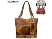 Trinity Ranch Hair On Leather Collection Concealed Handgun Tote Brown