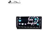 Montana West Heart Collection I Love Daughter Wallet Black