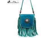 Montana West 100% Real Leather Crossbody Turquoise