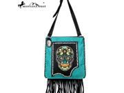 Montana West Sugar Skull Collection Crossbody Turquoise