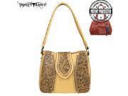 Trinity Ranch Tooled Leather Collection Concealed Handgun Hobo Tan