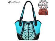 Montana West Concealed Handgun Trapezoid Tote Turquoise