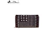 Montana West Bling Bling Collection Secretary Style Wallet Coffee