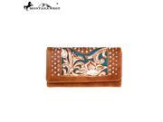 Montana West Native American Collection Secretary Style Wallet Brown