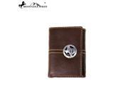 Montana West Genuine Tooled Leather Collection Men s Wallet Coffee