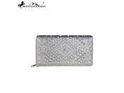 Montana West Bling Bling Collection Secretary Style Wallet Pewter