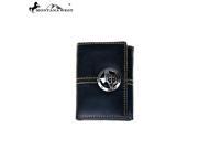 Montana West Genuine Tooled Leather Collection Men s Wallet Black