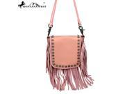 Montana West 100% Real Leather Crossbody Pink