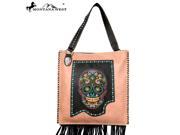 Montana West Sugar Skull Collection Tote Pink